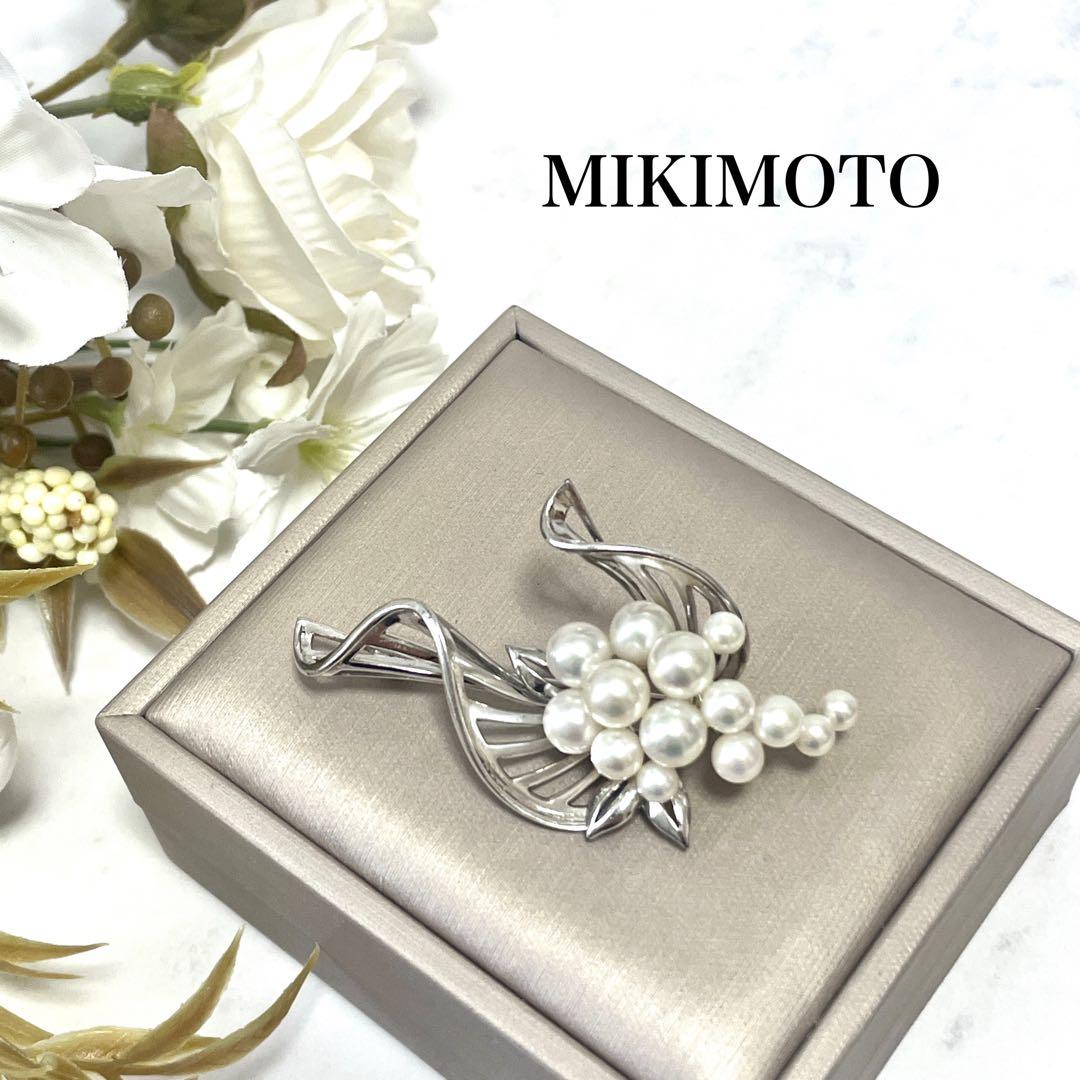 MIKIMOTO 真珠一粒 ブローチ コサージュ 希少✨皇室御用達 MIKIMOTO