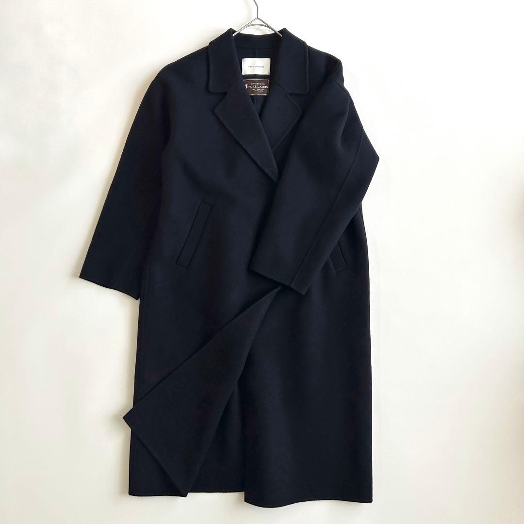タグ有✨nano universe PURE LAMBS リバーロングコート 紺 タグ有✨nano universe PURE LAMBS リバーロングコート 紺 - メルカリ