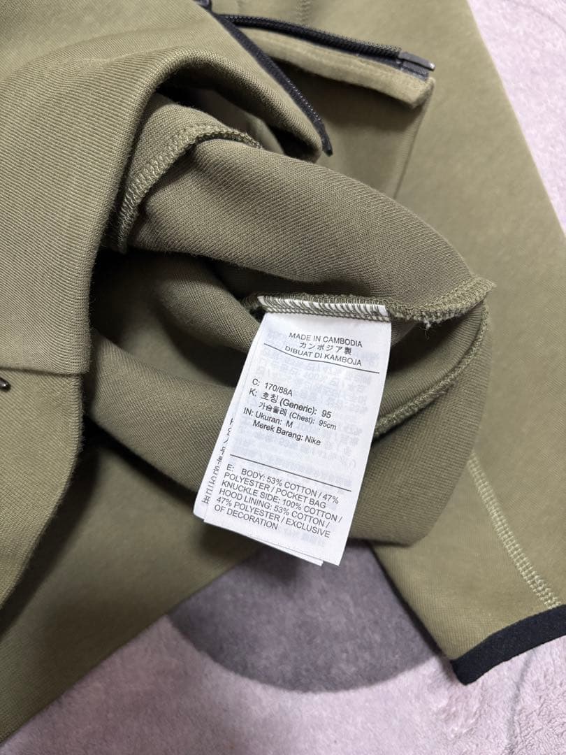 NIKE ナイキ テックフリース パーカー M オリーブ