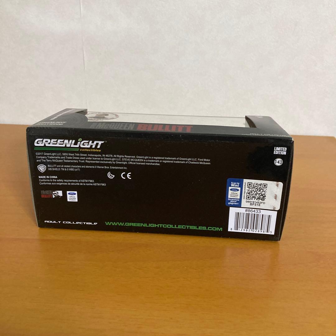 グリーンライト　ブリット仕様　フォード　マスタング　1/43