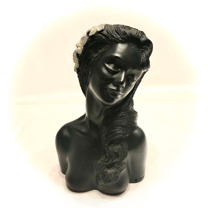 70's ビンテージ フランクシャーマン 黒珊瑚 胸像 ハワイミッド