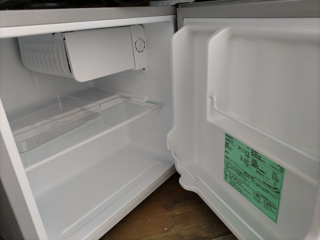 シルバー キューブ型冷蔵庫 1ドア 説明書付