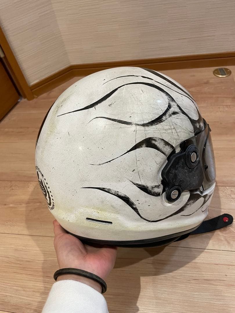 アライ　ラパイドネオ　白色　Mサイズ　ビンテージ　ヤレ　エイジング　カスタム塗装