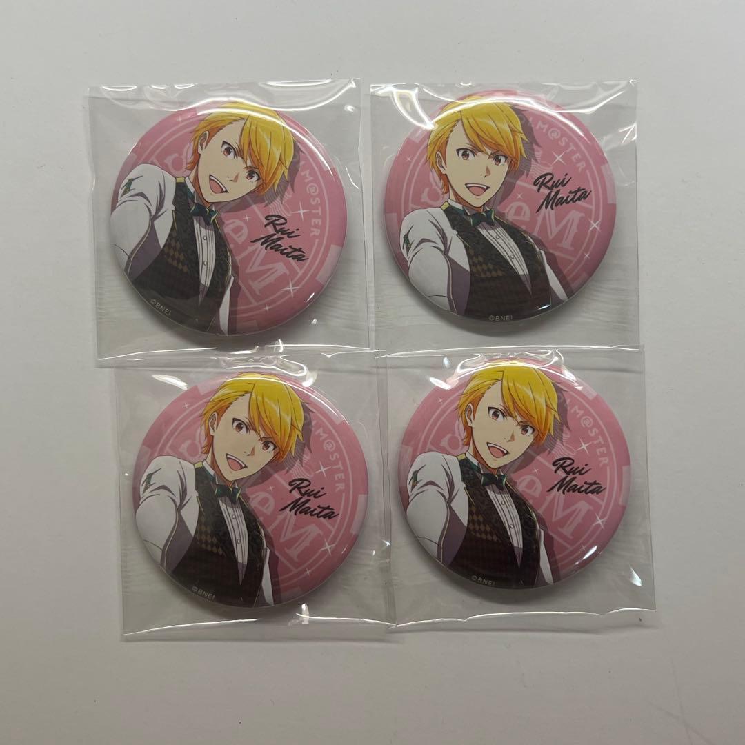 SideM べスゲ 缶バッジ 舞田類 4点セット アイドルマスター SideM×袋井市コラボ 「S.E.M」オリジナル衣装 缶