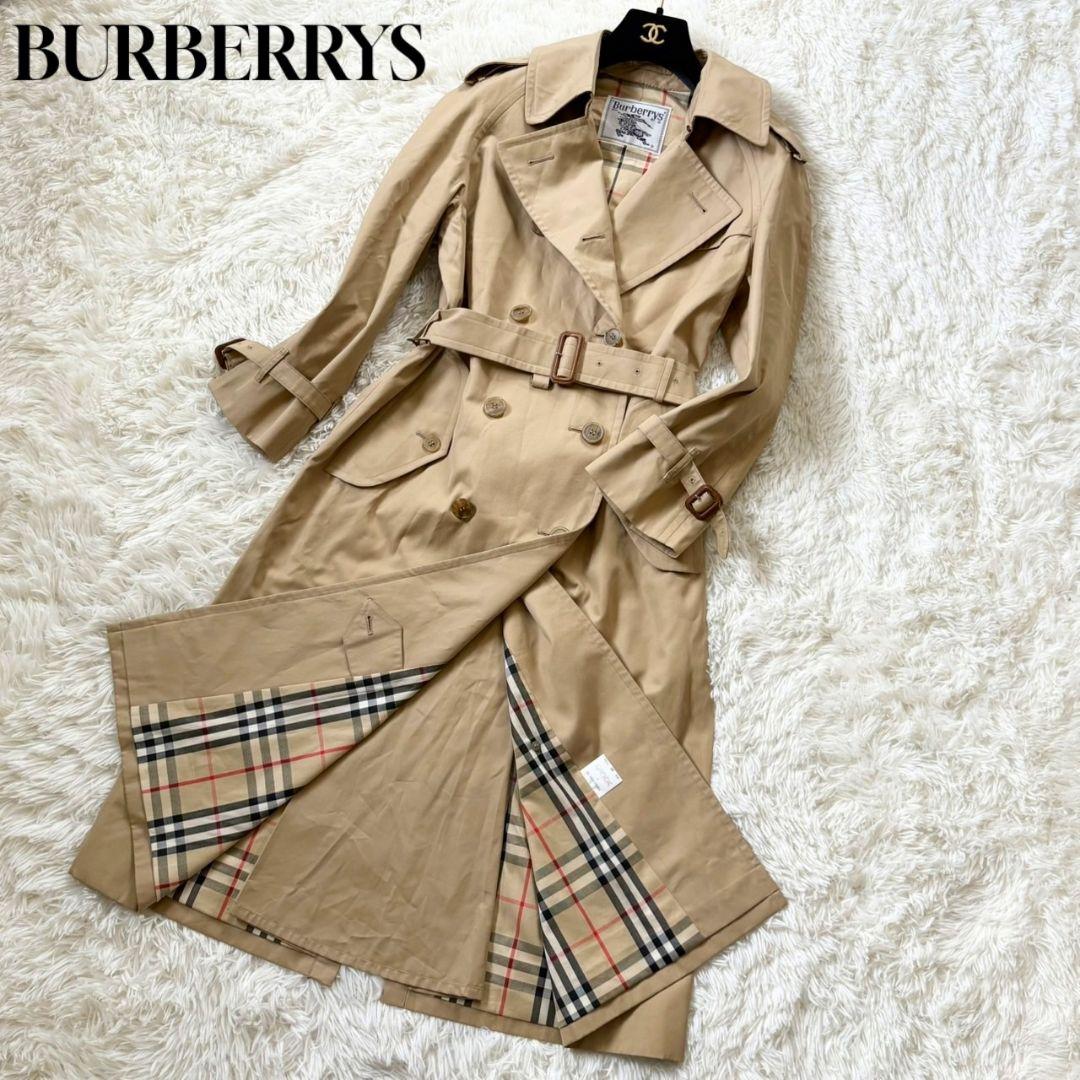 バーバリーズトレンチコート白タグBurberrysノバチェックベージュ