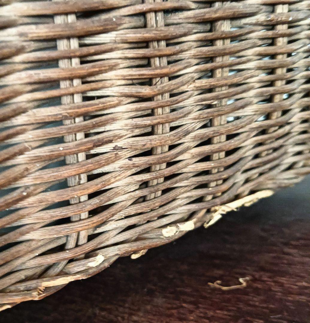 お取置7/16 古手の大きなあけび籠 古民家 インテリア 古物 あけび
