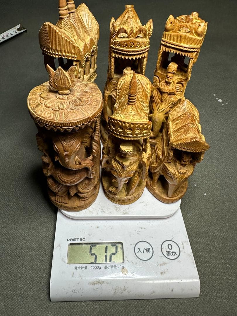 インド 白檀 木彫り 象 仏教美術 仏像 骨董 木像 木製 密教 置物