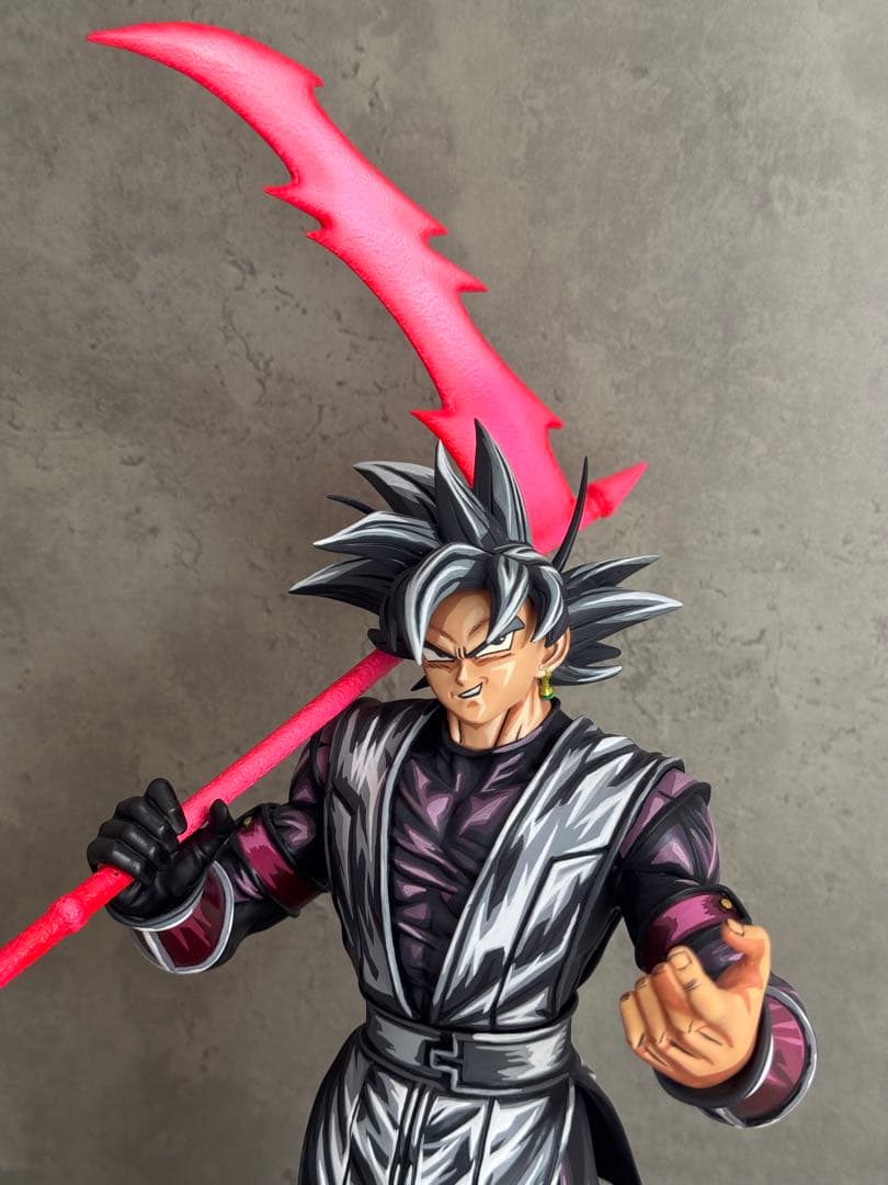 ドラゴンボール ブラック悟空フィギュア 頭2種、台座付き