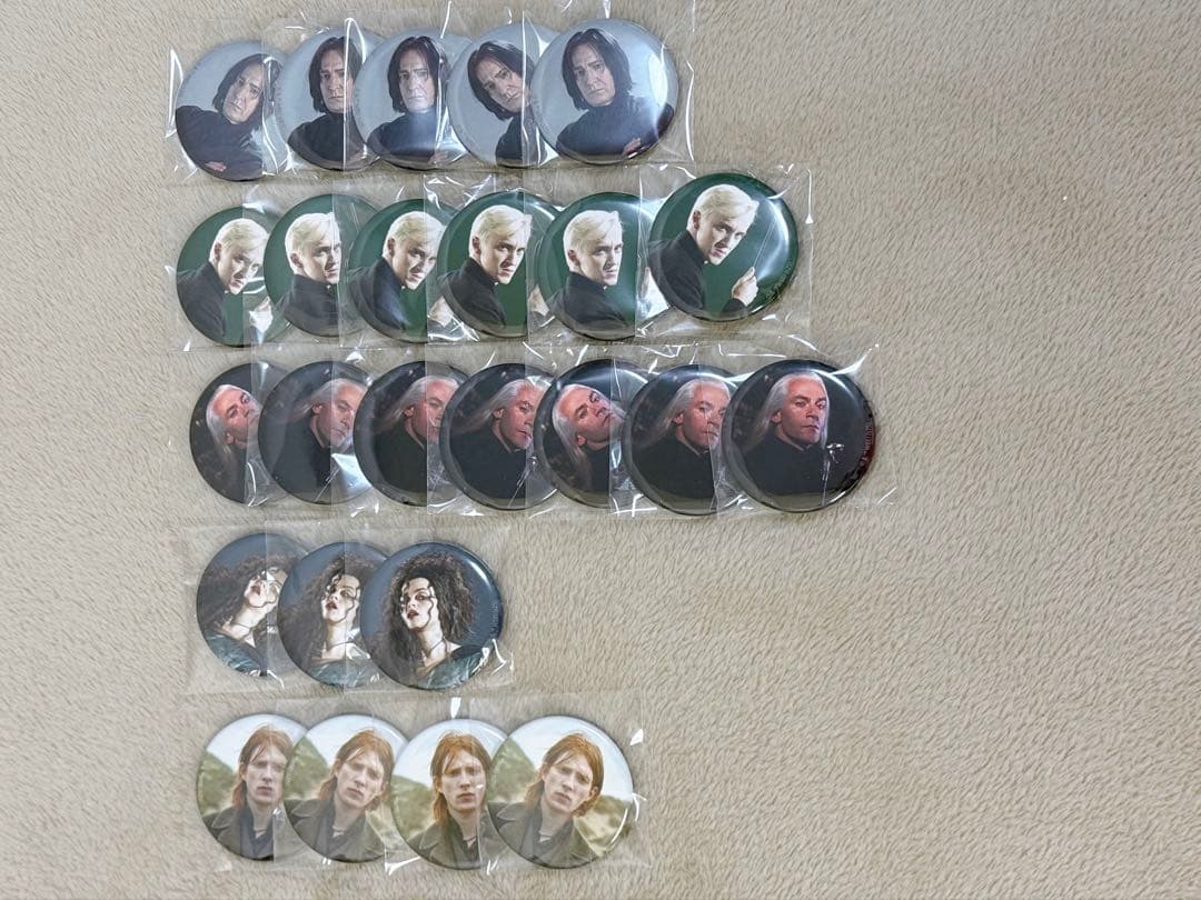 ハリーポッター　ハリポタ　flapper 缶バッジ　ドラコ　スネイプ　他　90個