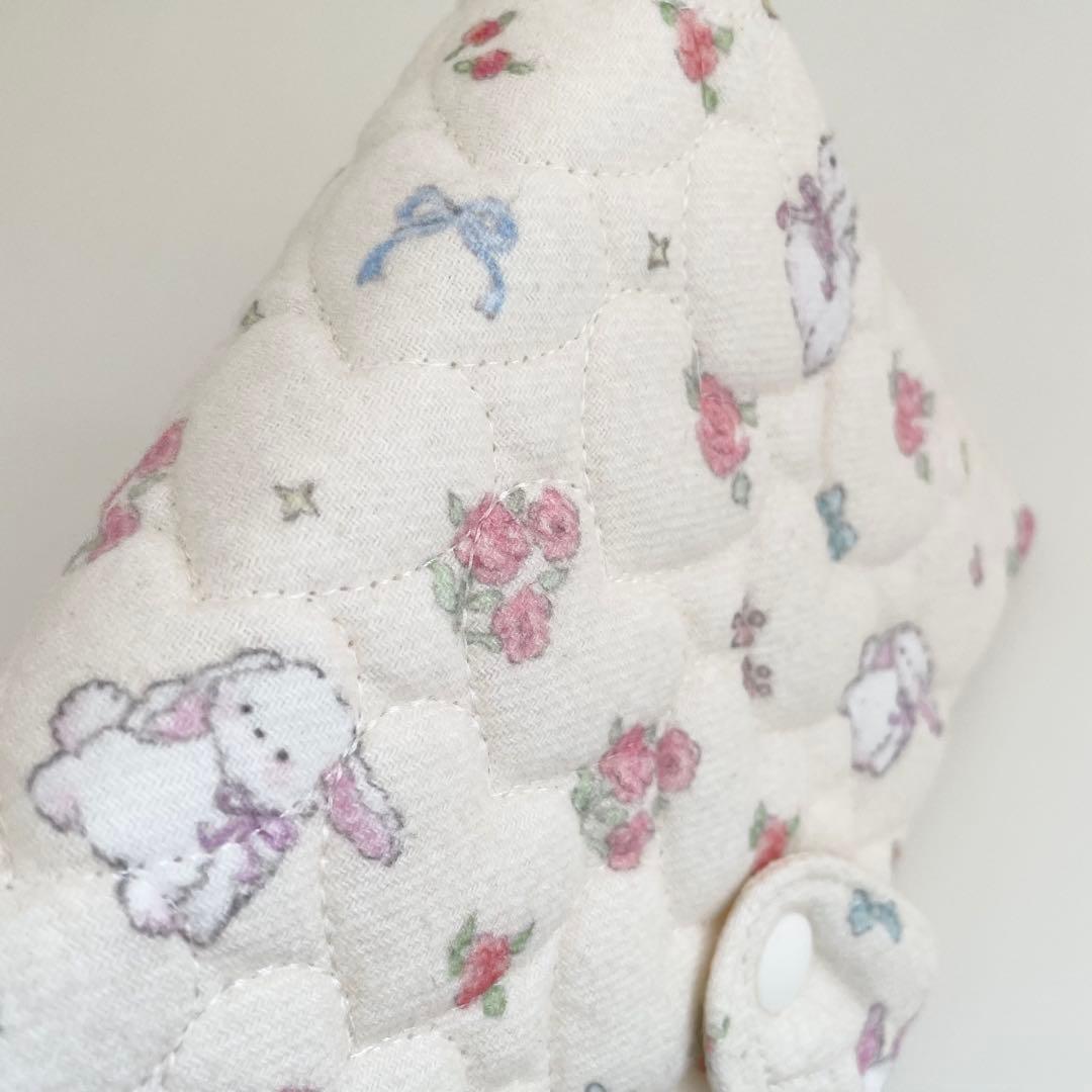 非売品　韓国　バインダー　カバー　貯金　現金管理　クリーム　うさぎ　りぼん