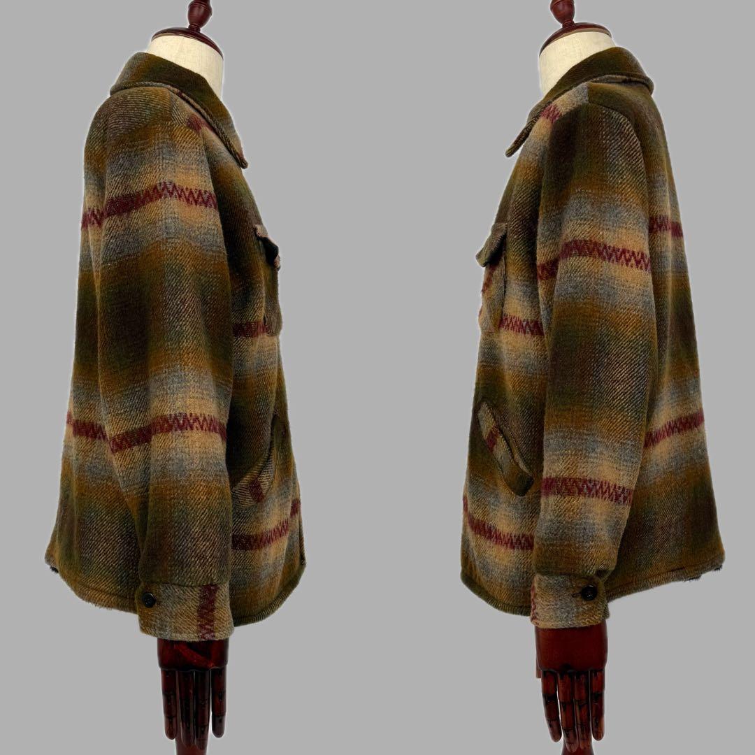 melton 70s USA製 オンブレ CPO ウールジャケット メルトン