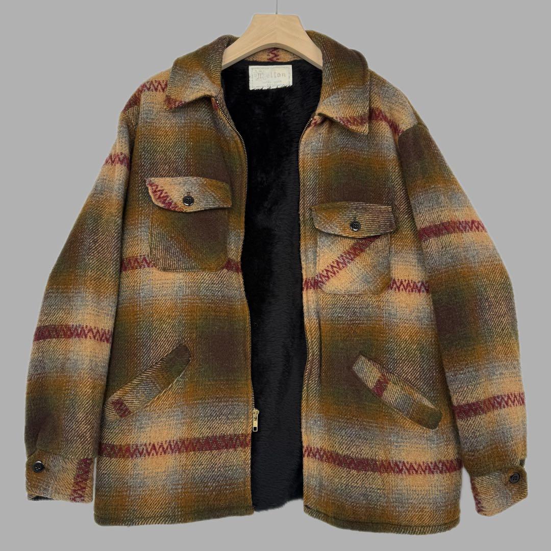 melton 70s USA製 オンブレ CPO ウールジャケット メルトン