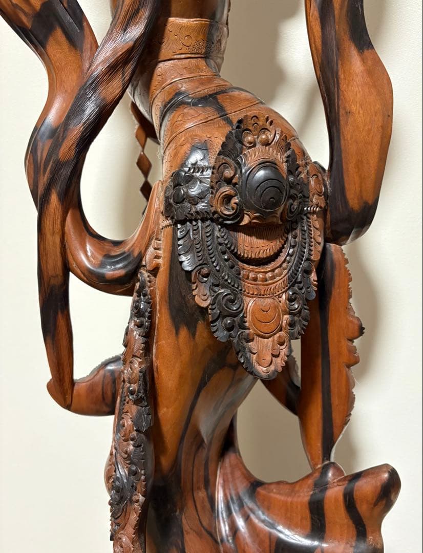 バリ島 置物木製 置物 像 木彫りバリ島 女性 オブジェ サ-8-19】バリ島