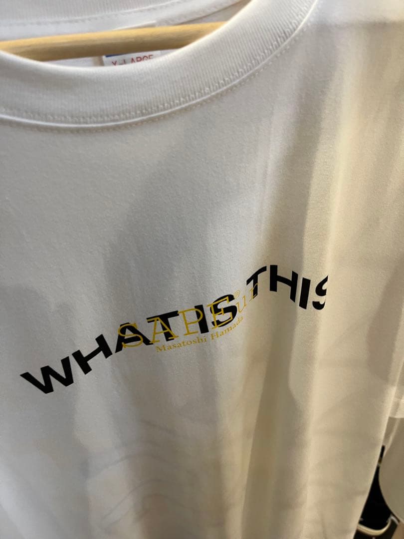 浜田雅功展 × SAPEur 限定コラボtee 空を横切る飛行機雲　Lサイズ