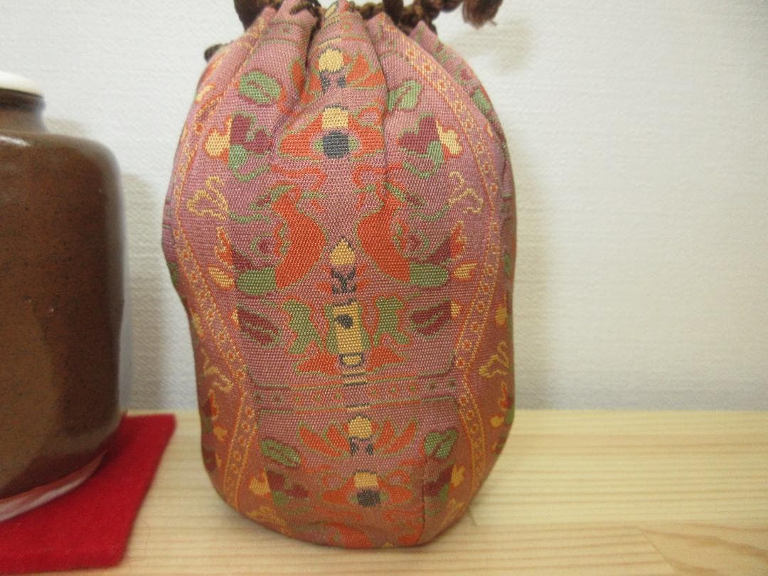 送料込【逢絢亭・新品】茶道具 茶入 美濃焼 瀬戸 仕覆 加藤弥右衛門 共