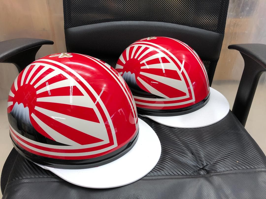 コルク半　カスタム　富士日章　三つボタン　赤白　文字ありセット　高級クリヤ