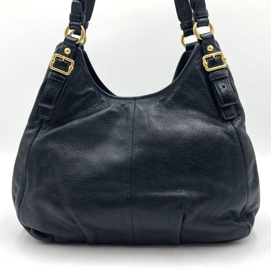 ⭐️美品⭐️コーチ ショルダーバッグ レザー ブラック ゴールド 肩掛け