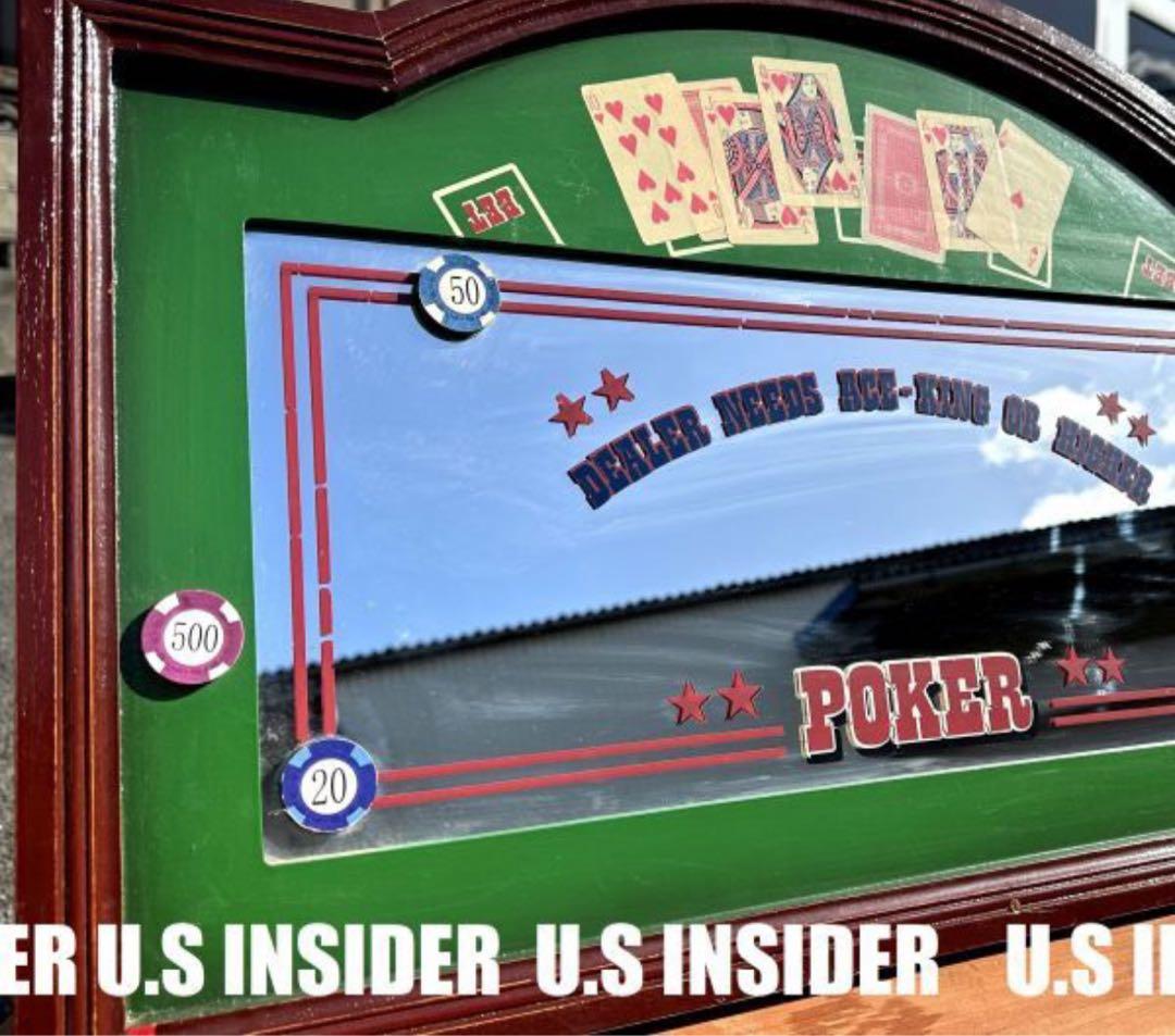 LAより入荷!!　2005年 トランプ・ポーカー / 壁掛けミラー　大型68cm