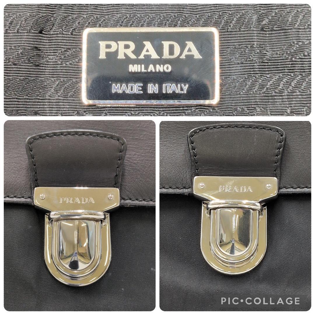 プラダ テスートナイロン ビジネスバッグ ハンドバッグ ブリーフケース ブラック