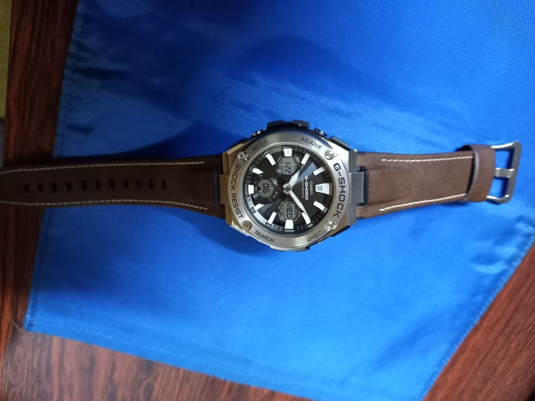 CASIO G-SHOCK 黒 レザーベルト Gstーw130L