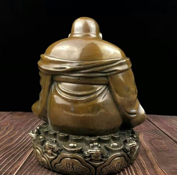 激レア！細工銅製 弥勒仏笑仏 開運財運風水置物