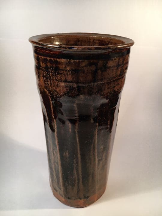 瀬戸寸同花入 長谷川青峯 ツロ 花活け 茶道