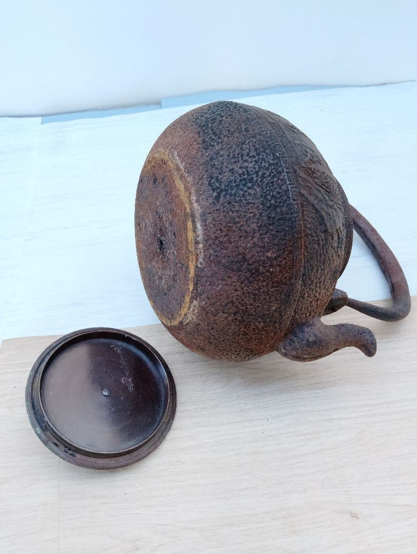 龍文堂造 鉄瓶 茶道具 煎茶道具 時代物よ(64)