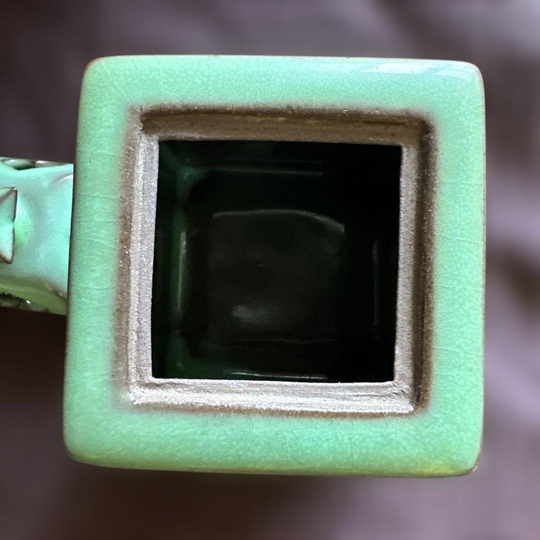 角香櫨　臥牛窯　十三代　緑釉　新品未使用品