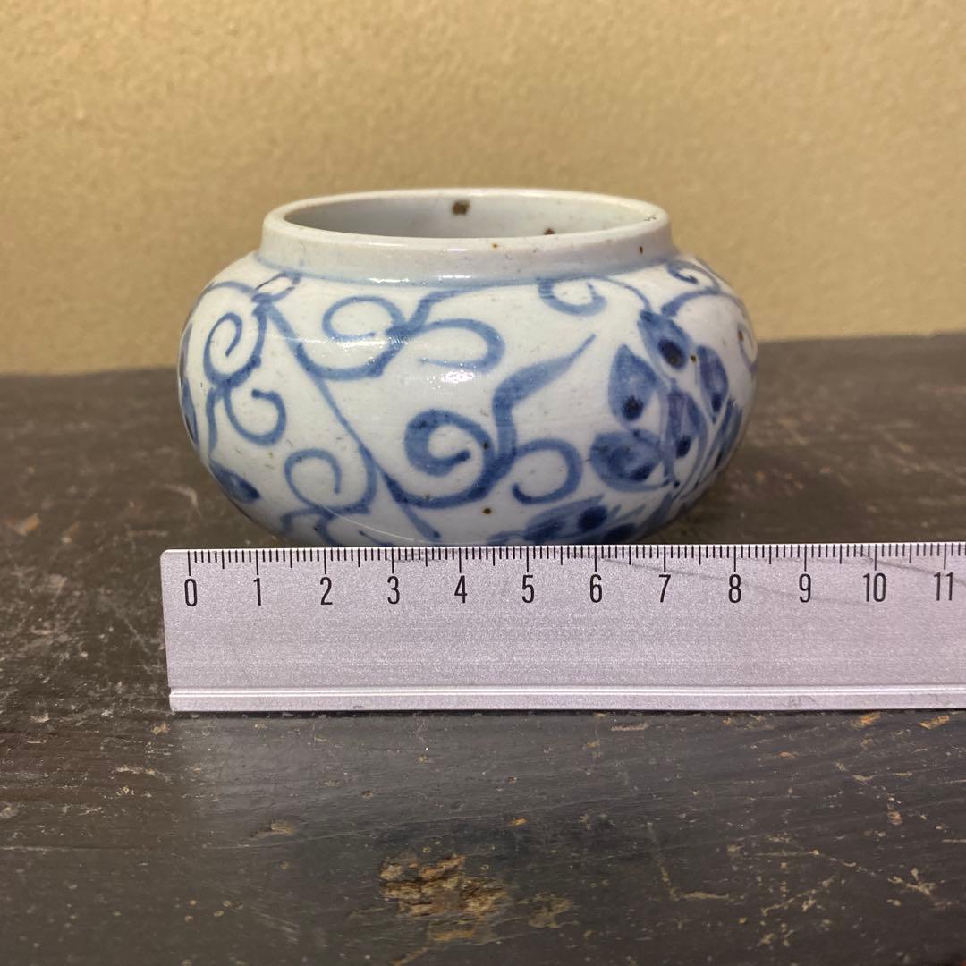 中国古玩 染付草花文水滴 - メルカリ