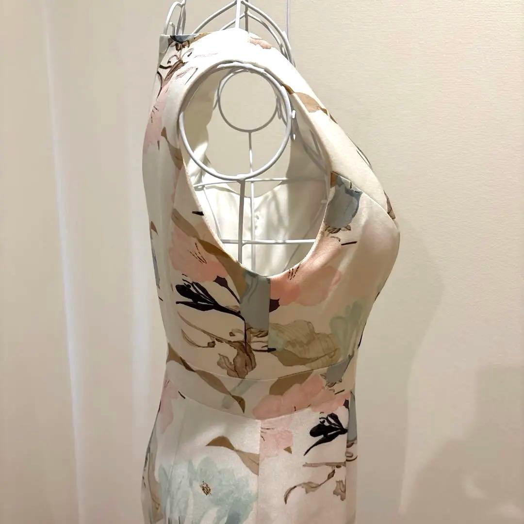 エルケイ ERUKEI花柄ノースリーブひざ丈ワンピース