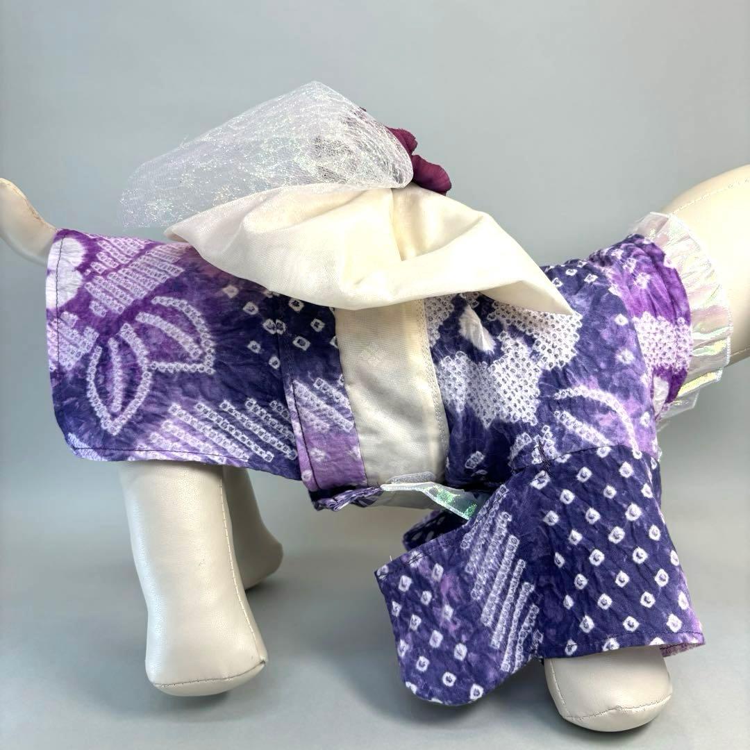 現品限り！有松絞り 小型犬 本格犬浴衣 S 在庫限り 浴衣