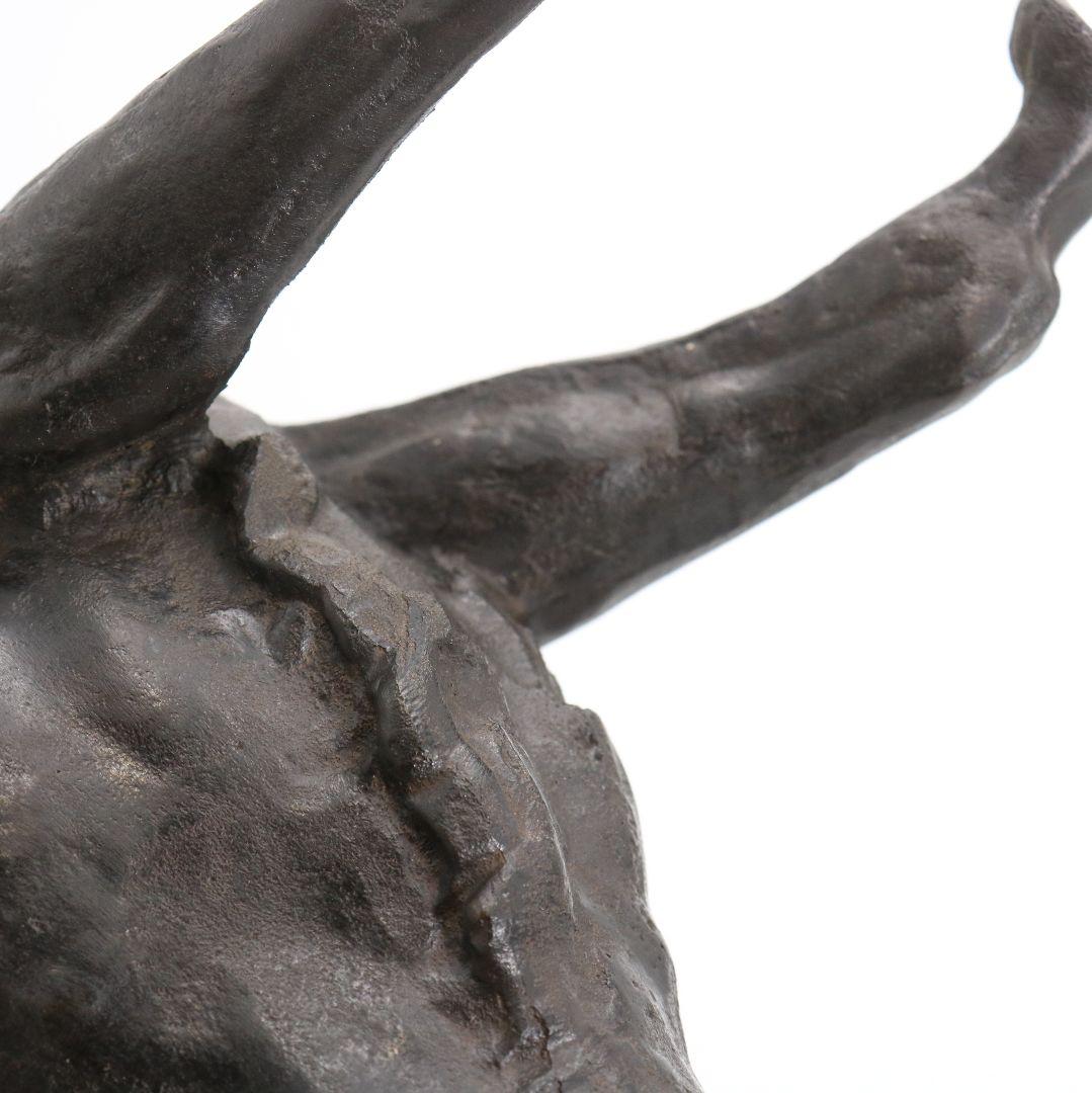 ブロンズ彫刻 犬 置物 銅像 V190 1F6