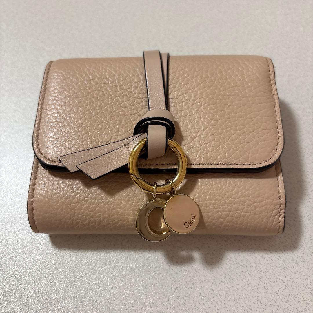Chloé 三つ折り財布 ピンクベージュ