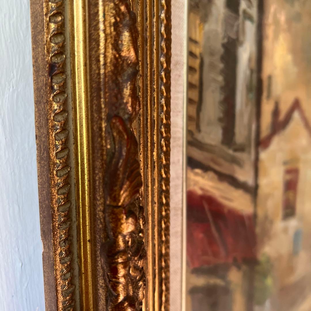 佐伯与吉郎 原画 パリ 古い郊外 油彩画 油絵 風景画 F8号