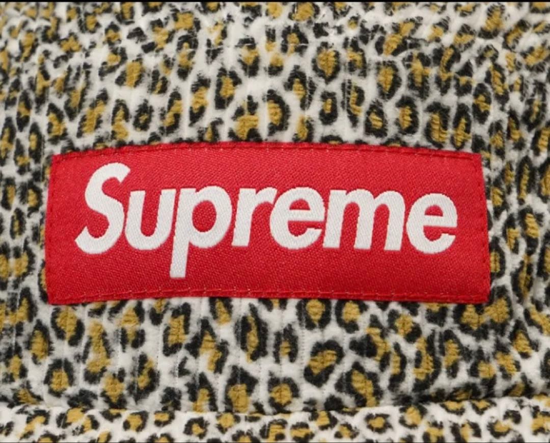 SUPREME 25FW Corduroy Camp Cap Leopard