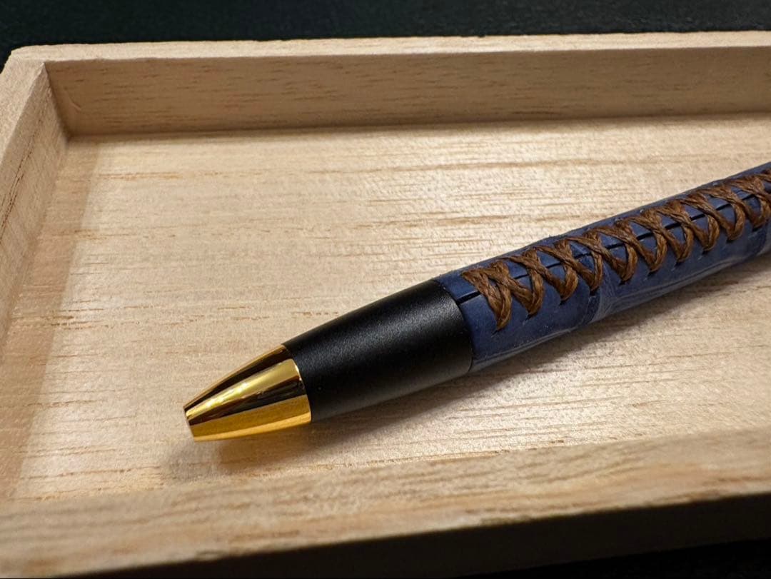 Schicksal シックザール クロコダイル ヌバックブルー シャーペン