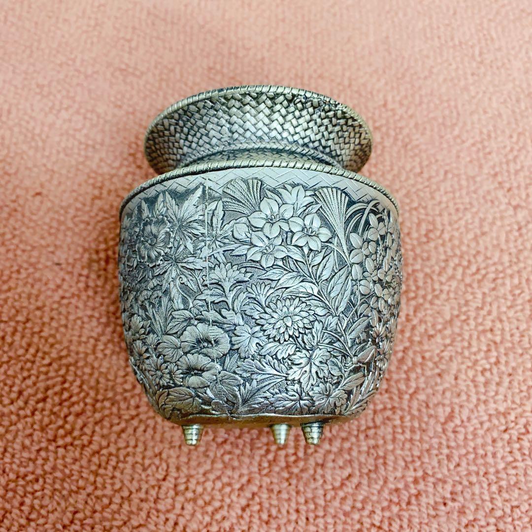錫栄 白銅 錫製 七葉 香炉 - 工芸品オンライン ショップ