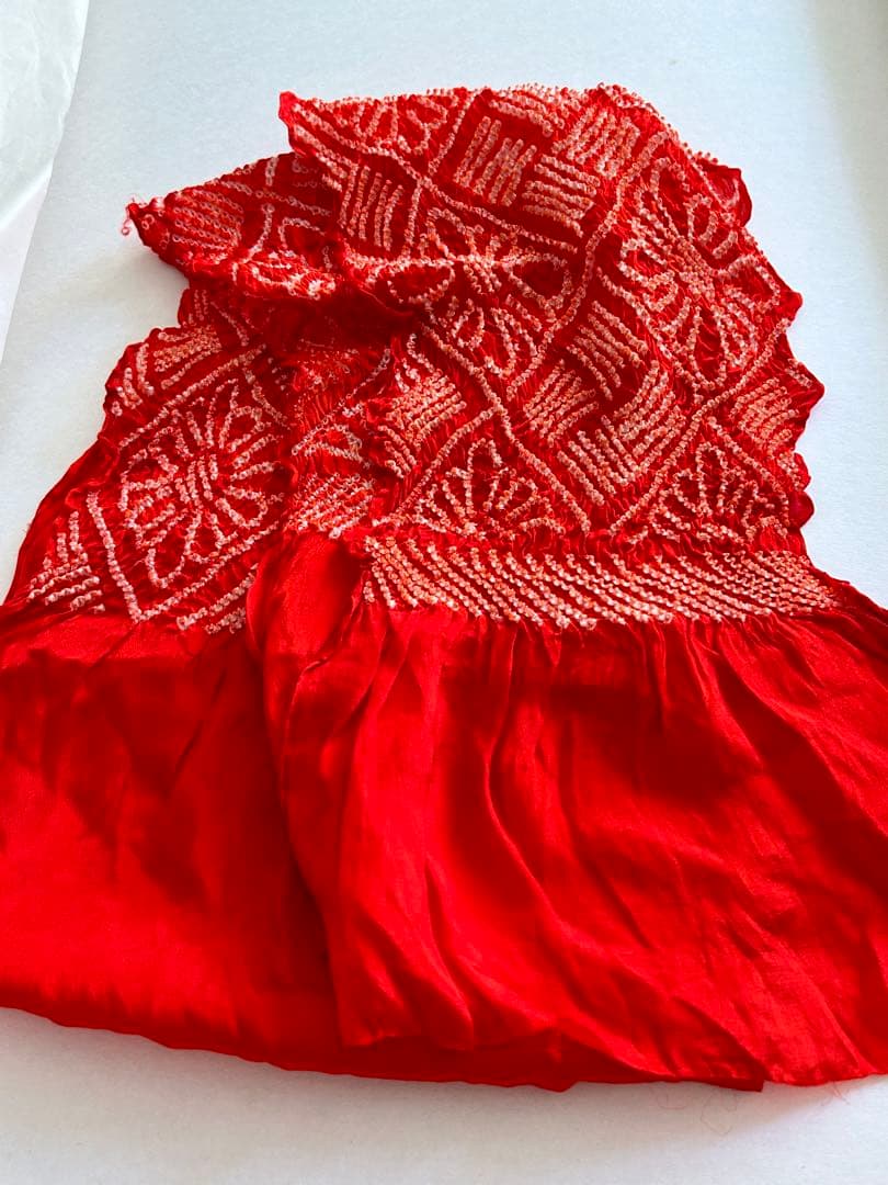 七五三　7歳　着物帯セット　正絹　レトロ　青色系