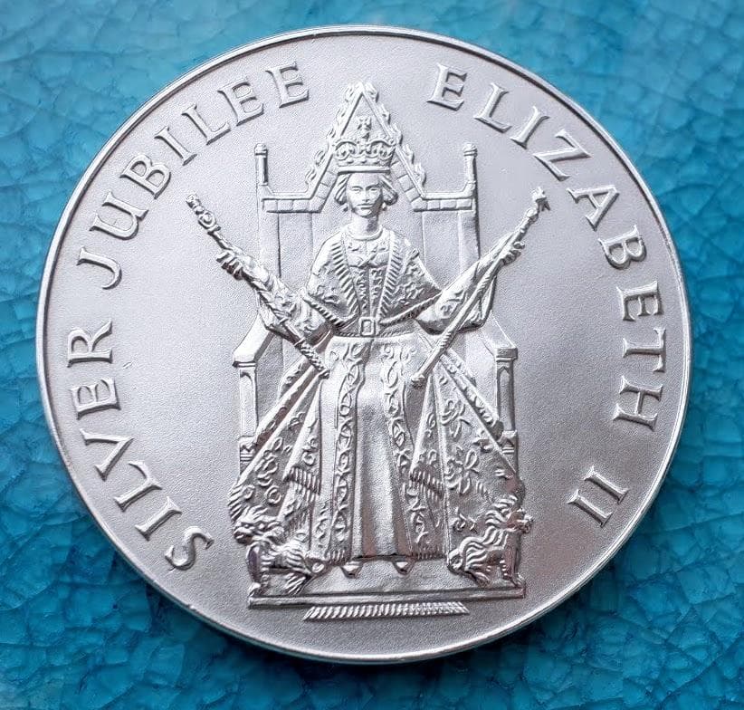 1977 シルバー ジュビリー 25ペンス プルーフ銀貨 NGC PF69UC③