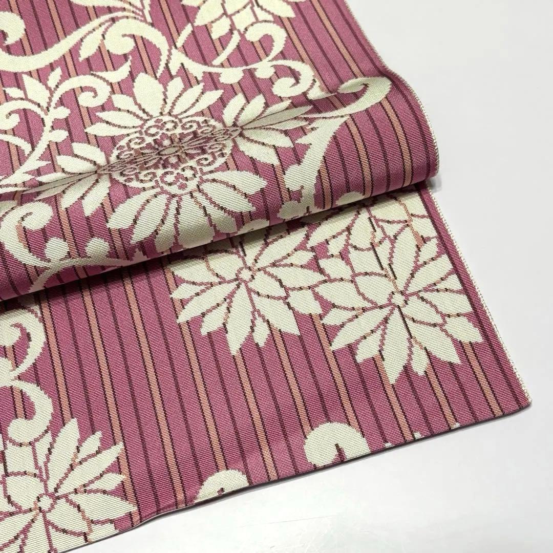 博多織 八寸名古屋帯 正絹 ピンク 極上の織 so262 - メルカリ