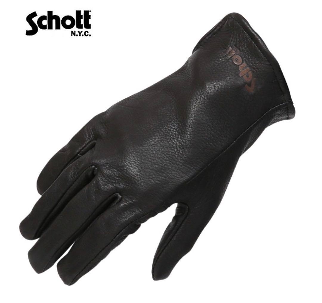 Schott ディアスキン レザーグローブ 鹿革 手袋 - メルカリ
