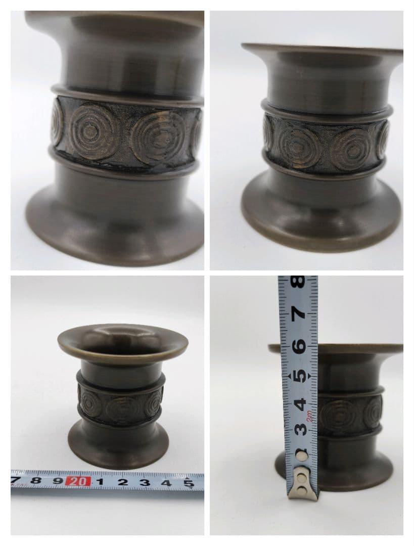 850 擂茶 累座 唐銅皆具 金谷浄雲 茶道 水指 杓立 蓋置 建水 古物