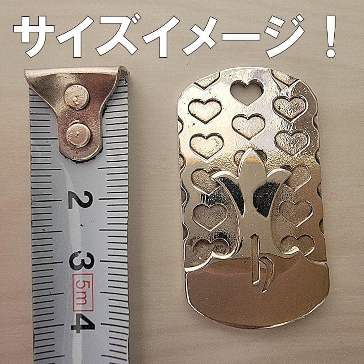 Hide + A&G 長方形 ハート ペンダントトップ シルバー925