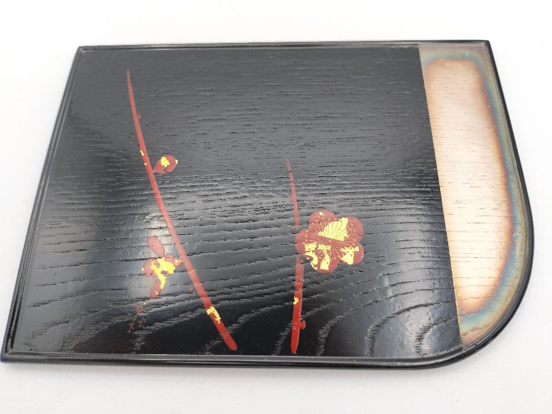 a997 銘々盆 合作 誰か袖 十作 木箱 茶道具 古物 懐石 菓子器　銘々皿