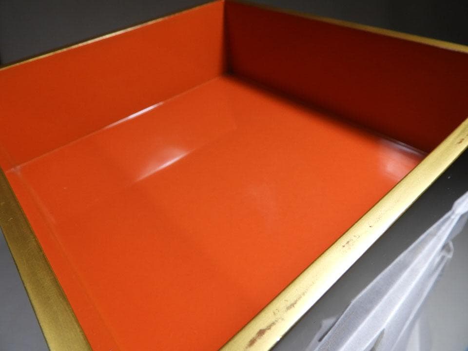 ○五段重 重箱 流水紅葉楓蒔絵 時代 木製漆器 美品 明治 箱