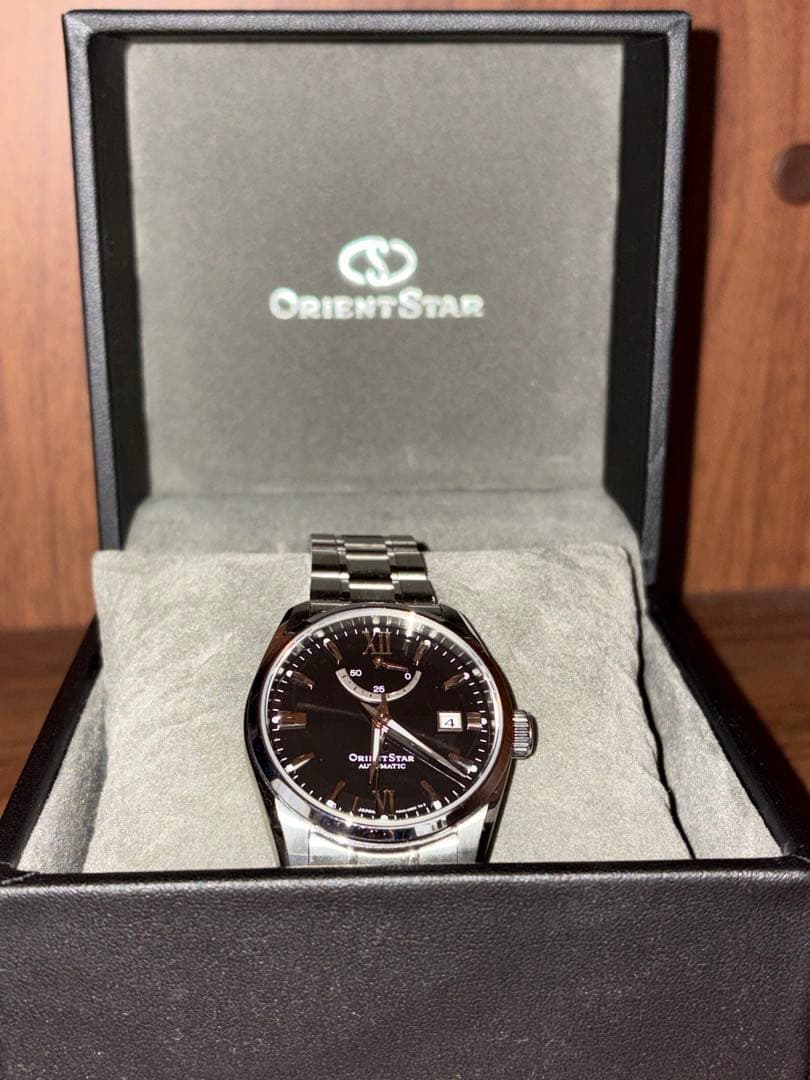 最終値下げOrient Star 自動巻き 腕時計 ブラック 保証書　コマ付き