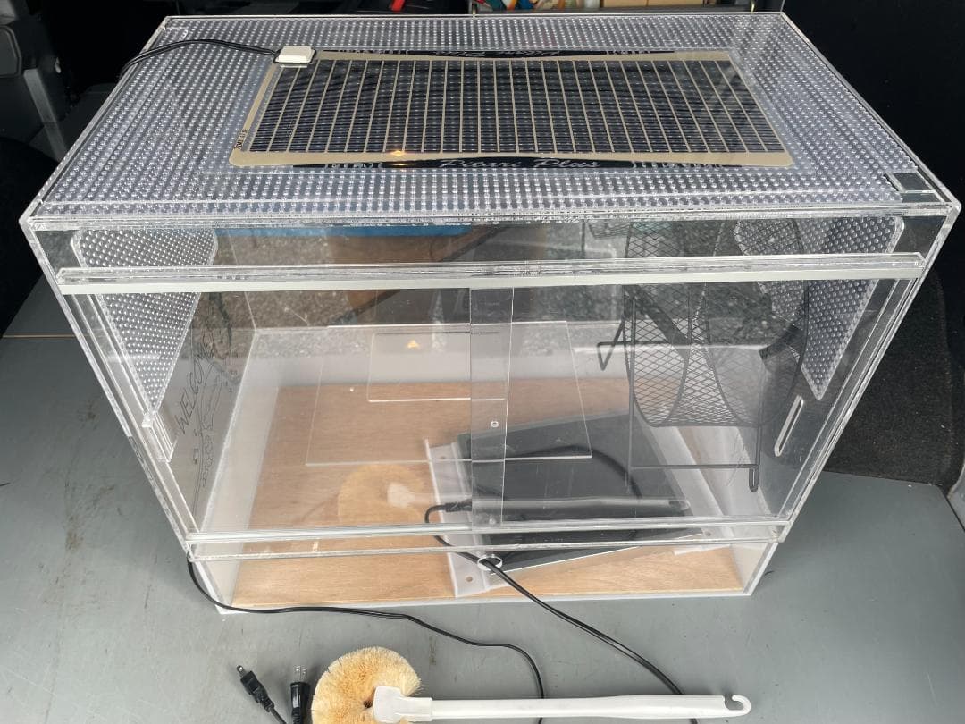 ハリネズミ ケージ 1式セット ヒーター サーモスタット 滑車 床材