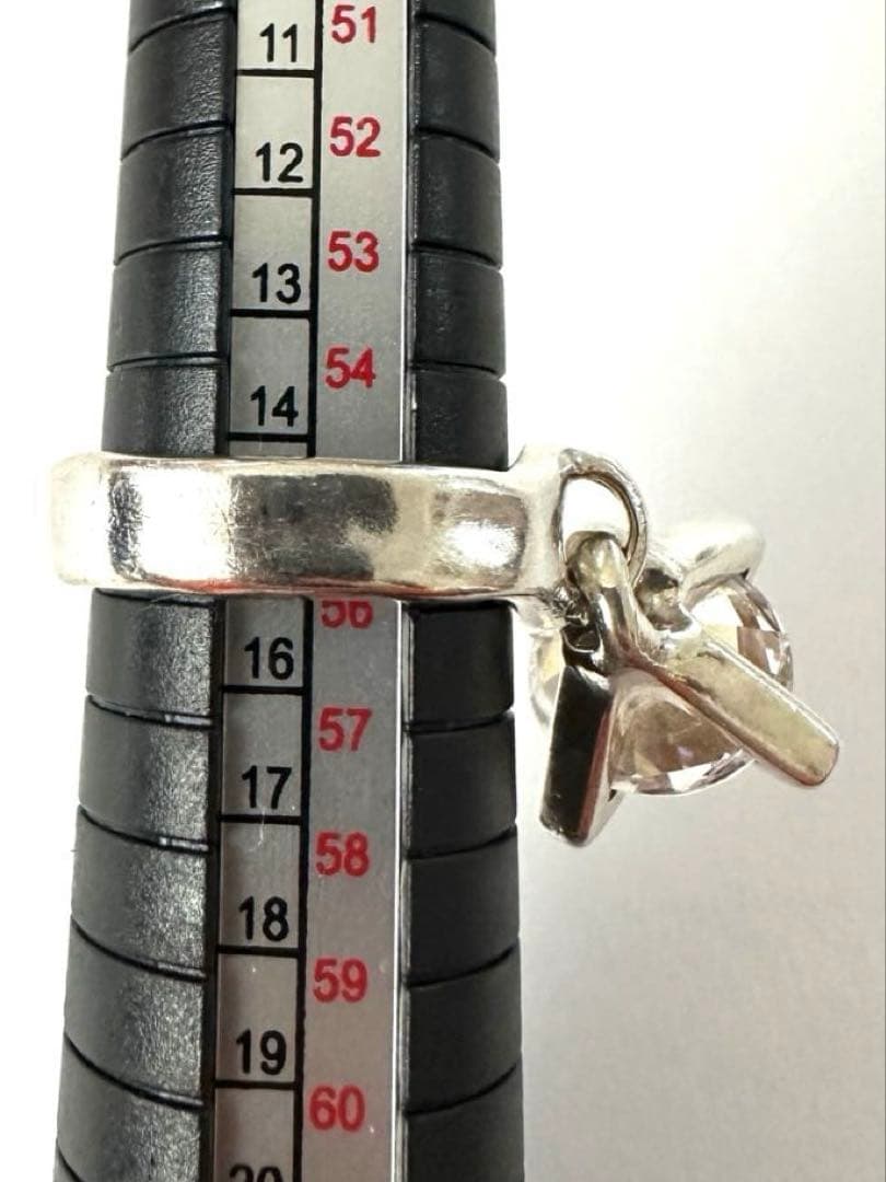 e.m. 15号サイズ シャンパンゴールドジルコニア シルバー 925リング