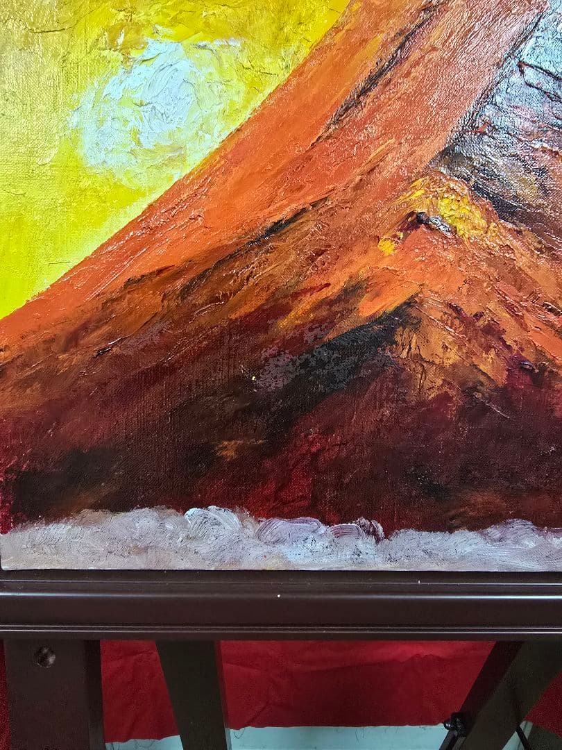 (ART)伊吹浩一真筆(赤富士)6号