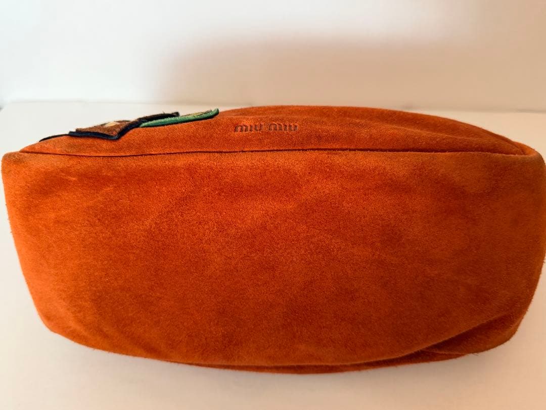 美品　ミュウミュウ　 スエード 花柄